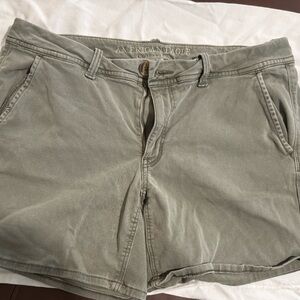 American Eagle Outfitters Women's Army Green Shorts